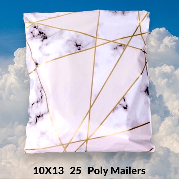 MAILERSNAMORE Other - ( Quantity 25 10x13 ) Marble Gray and White Poly Mailers Bag Shipping Envelopes